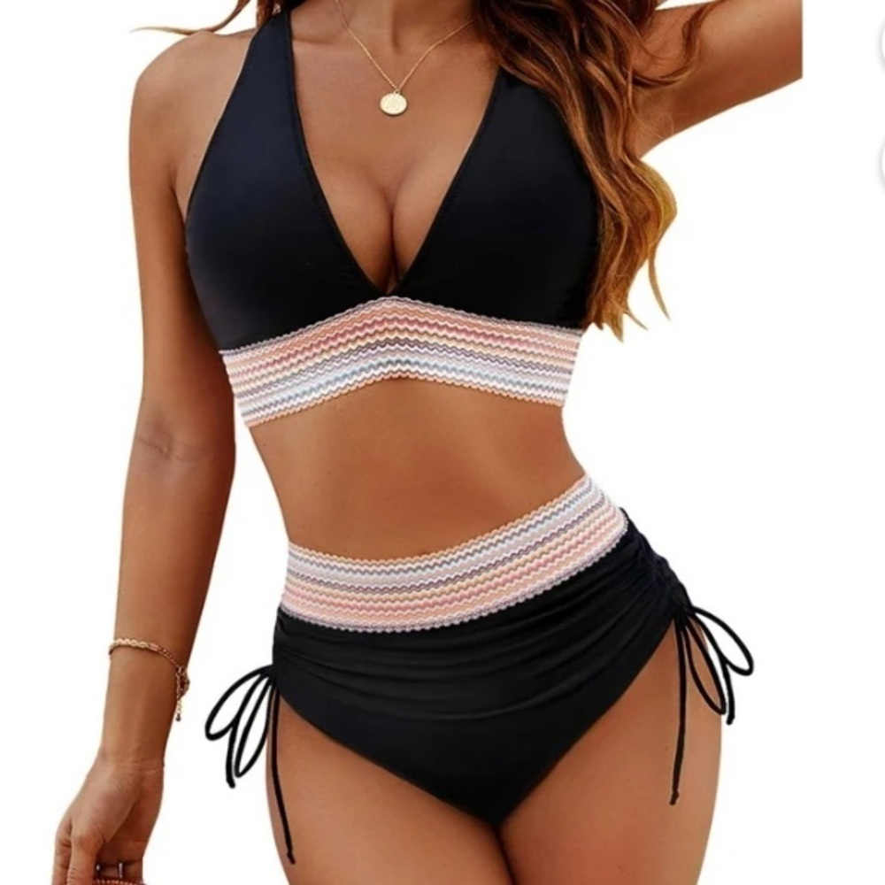 High Waisted Bikini Sets Tummy Control
Swimsuits Sexy V Neck Two Piece new